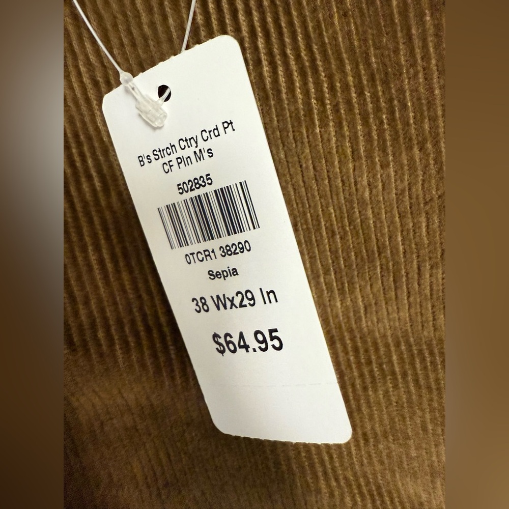 NWT L.L Bean Classic fit preppy casual Brown corduroy pants 38x29 - Picture 4 of 9